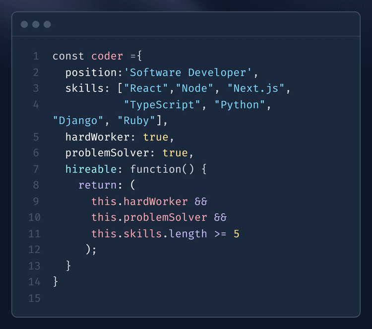 Code snippet showcase - showcasing clean, readable code structure